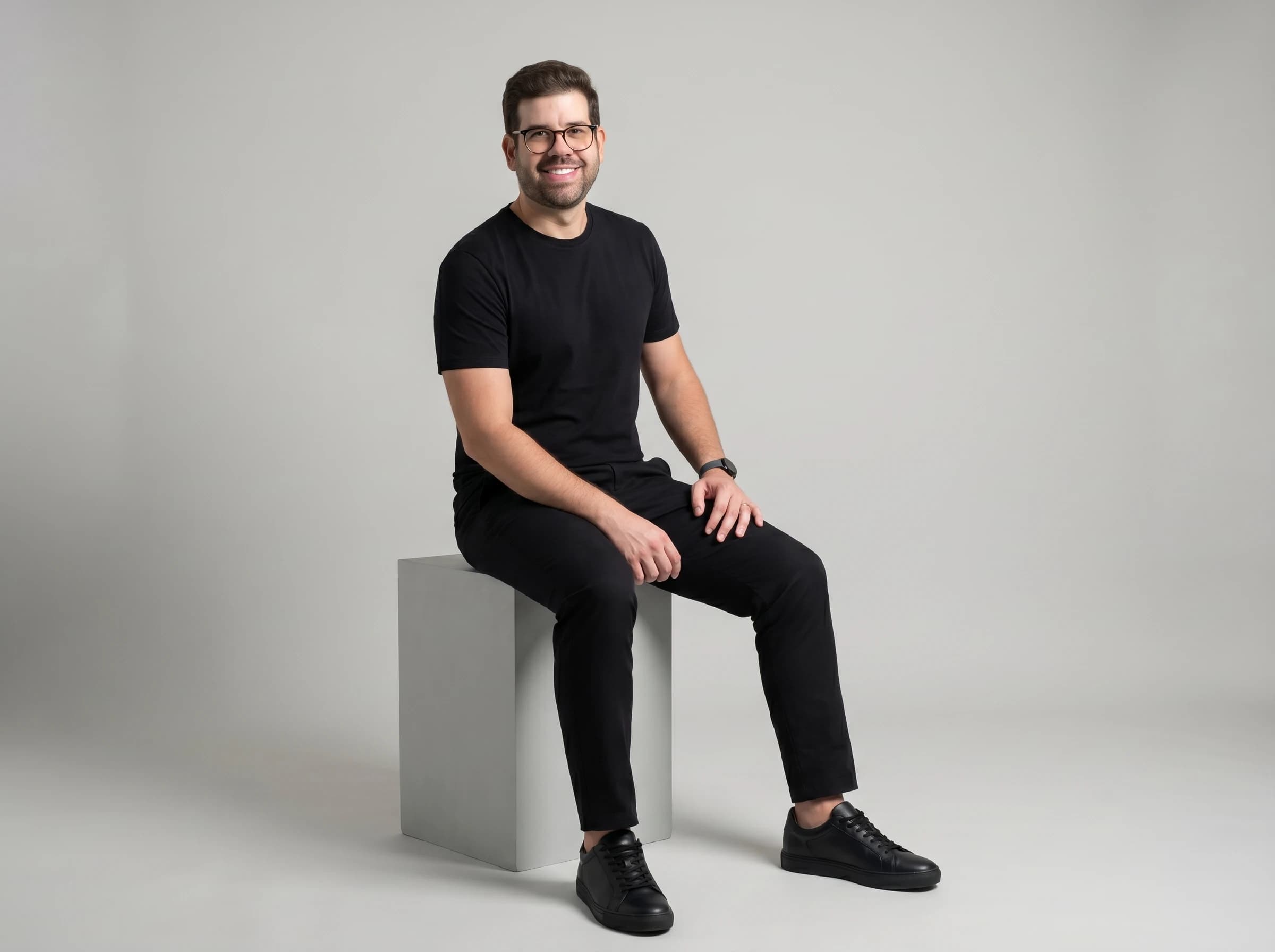 Edu Sampaio em ambiente de trabalho